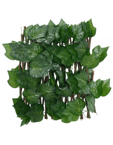 Traliccio Foglie Vite Artificiale Espandibile Verde 180x20 cm
