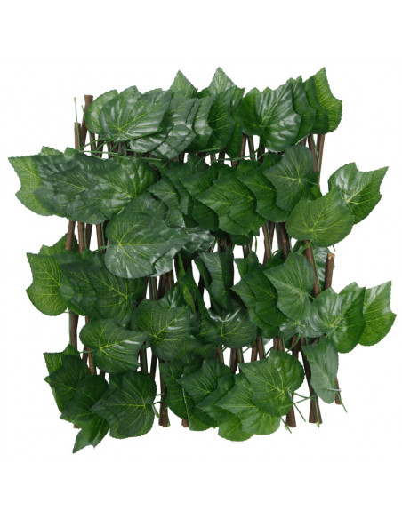 Traliccio Foglie Vite Artificiale Espandibile Verde 180x20 cm