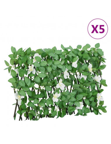 Traliccio Edera Artificiale Espandibile Verde 5pz 180x30 cm