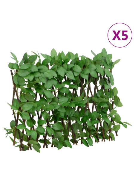 Traliccio Edera Artificiale Espandibile 5 pz Verde 180x30 cm