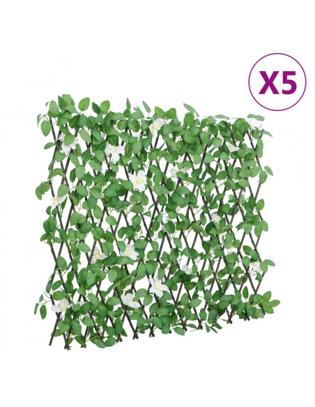 Traliccio Edera Artificiale Espandibile Verde 5pz 186x30 cm