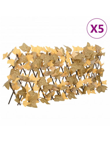 Traliccio Acero Artificiale Espandibile Arancione 5pz 180x30 cm