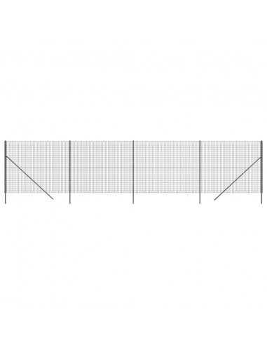 Recinzione Metallica Antracite 2,2x10 m in Acciaio Zincato