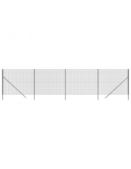Recinzione Metallica Antracite 2,2x10 m in Acciaio Zincato