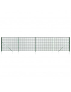 Recinzione Metallica con Picchetti Ancoraggio Verde 2,2x10 m 2
