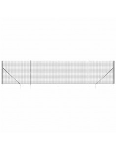 Recinzione Metallica con Picchetti Ancoraggio Antracite 2,2x10m 2