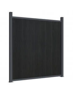 Pannello di Recinzione Grigio 173x186 cm in WPC 2