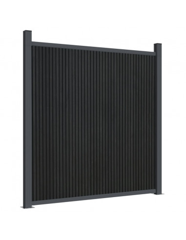 Pannello di Recinzione Grigio 173x186 cm in WPC