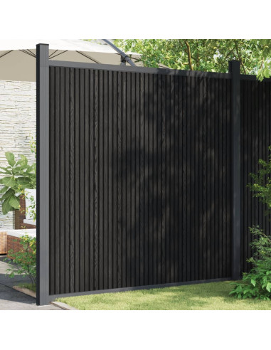 Pannello di Recinzione Grigio 173x186 cm in WPC