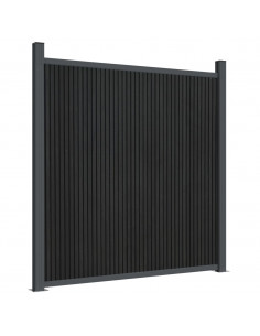 Pannello di Recinzione Grigio 180x186 cm in WPC 2