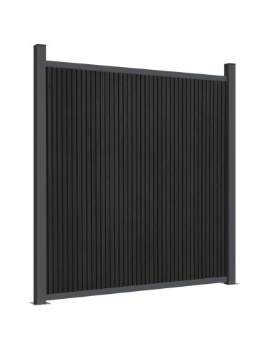 Pannello di Recinzione Grigio 180x186 cm in WPC