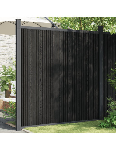 Pannello di Recinzione Grigio 180x186 cm in WPC