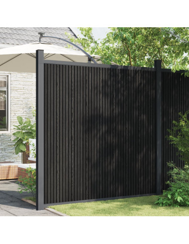 Pannello di Recinzione Grigio 180x186 cm in WPC