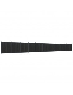 Pannello di Recinzione Grigio 1737x186 cm in WPC 2