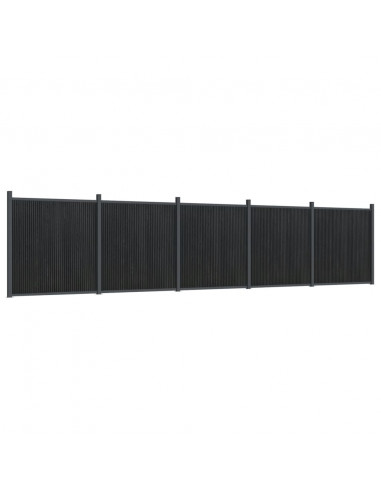 Pannello di Recinzione Grigio 872x186 cm in WPC
