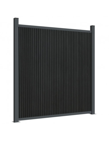 Pannello di Recinzione Grigio 872x186 cm in WPC