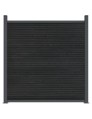 Pannello di Recinzione Grigio 872x186 cm in WPC