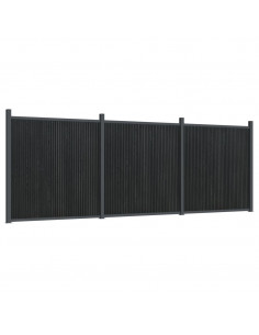 Pannello di Recinzione Grigio 526x186 cm in WPC 2