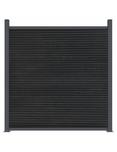 Pannello di Recinzione Grigio 1218x186 cm in WPC