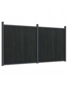 Pannello di Recinzione Grigio 353x186 cm in WPC 2