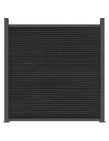 Pannello di Recinzione Grigio 353x186 cm in WPC