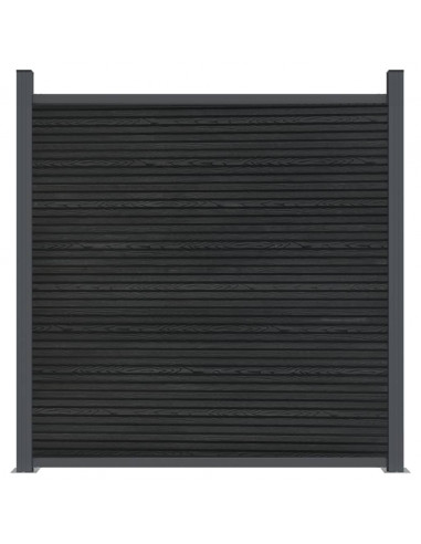 Pannello di Recinzione Grigio 699x186 cm in WPC