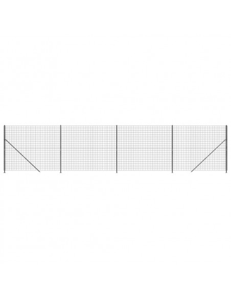 Recinzione Metallica con Flangia Antracite 2x10 m