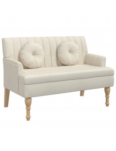 Panca con Cuscini 113x64,5x75,5 cm in Lino 2