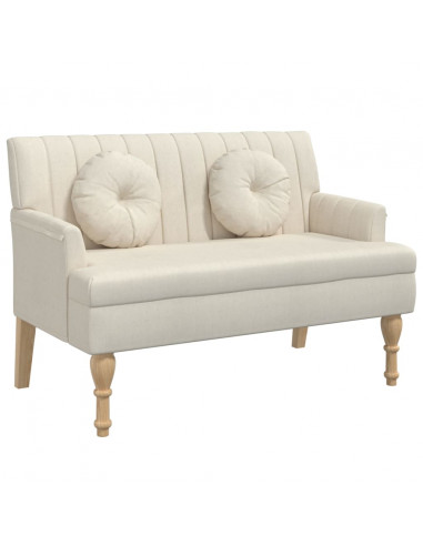 Panca con Cuscini 113x64,5x75,5 cm in Lino