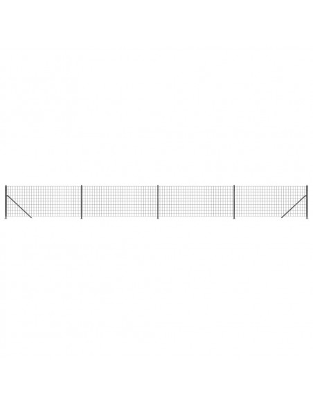 Recinzione Metallica con Flangia Antracite 1x10 m