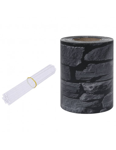 Recinzione Frangivento da Giardino PVC 70x0,19 m Grigio