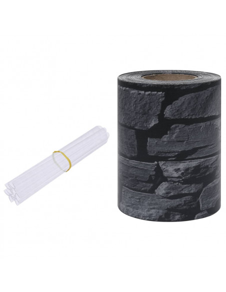 Recinzione Frangivento da Giardino PVC 70x0,19 m Grigio