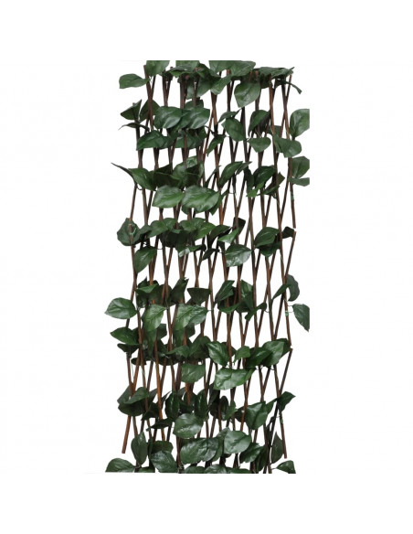 Recinto in Salice a Traliccio 5 pz Foglie Artificiali 180x30 cm