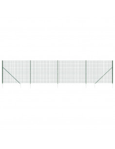 Recinzione Metallica con Picchetti Ancoraggio Verde 1,6x10 m 2