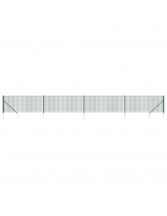 Recinzione Metallica con Picchetti Ancoraggio Verde 0,8x10 m 2