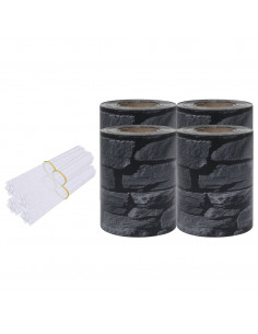 Recinzione Frangivento 4 pz in PVC 35x0,19m Grigio 2