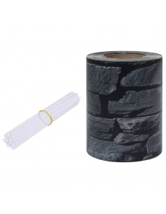 Recinzione Frangivento Giardino PVC 35x0,19 m Grigio Pietra 2