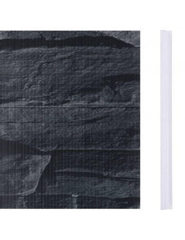 Recinzione Frangivento Giardino PVC 35x0,19 m Grigio Pietra