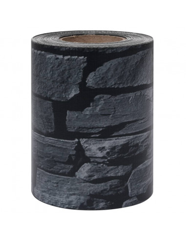 Recinzione Frangivento Giardino PVC 35x0,19 m Grigio Pietra
