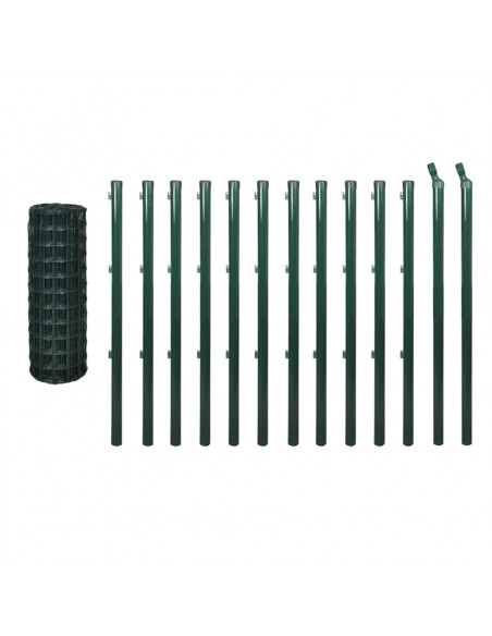 Recinzione Euro in Acciaio 25x1,2 m Verde