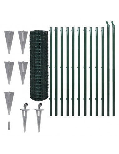 Recinzione Europea in Acciaio 25 x 1,5 m Verde