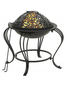 Braciere con Attizzatoio 49 cm in Acciaio 2