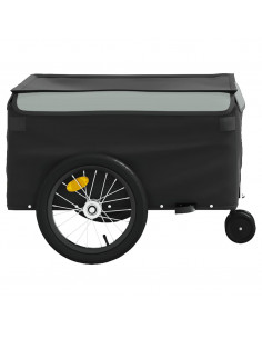 Rimorchio da Bici Nero e Grigio 45 kg in Ferro 2