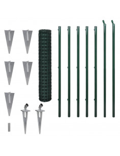 Recinzione Europea in Acciaio 10 x 1,5 m Verde 2