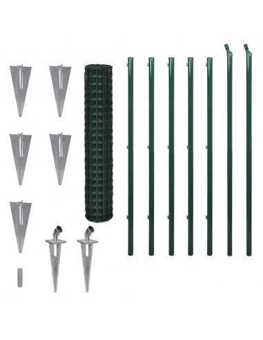 Recinzione Europea in Acciaio 10 x 1,5 m Verde