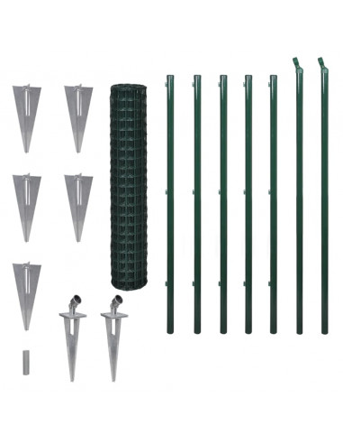 Recinzione Euro in Acciaio 10x1,7 m Verde