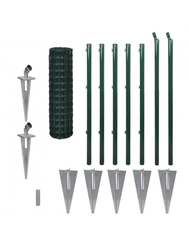 Recinzione Euro in Acciaio 10x1 m Verde