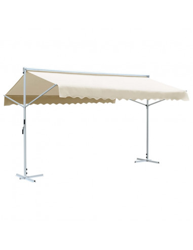 Tenda Parasole con Piedistallo 500x300 cm Crema