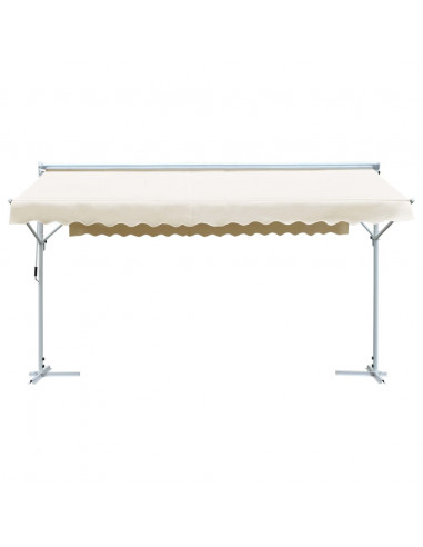 Tenda Parasole con Piedistallo 500x300 cm Crema