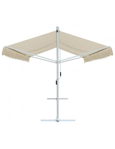 Tenda Parasole con Piedistallo 500x300 cm Crema